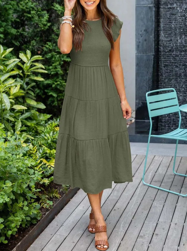 Lisslune | Summer dress ruffle details pockets