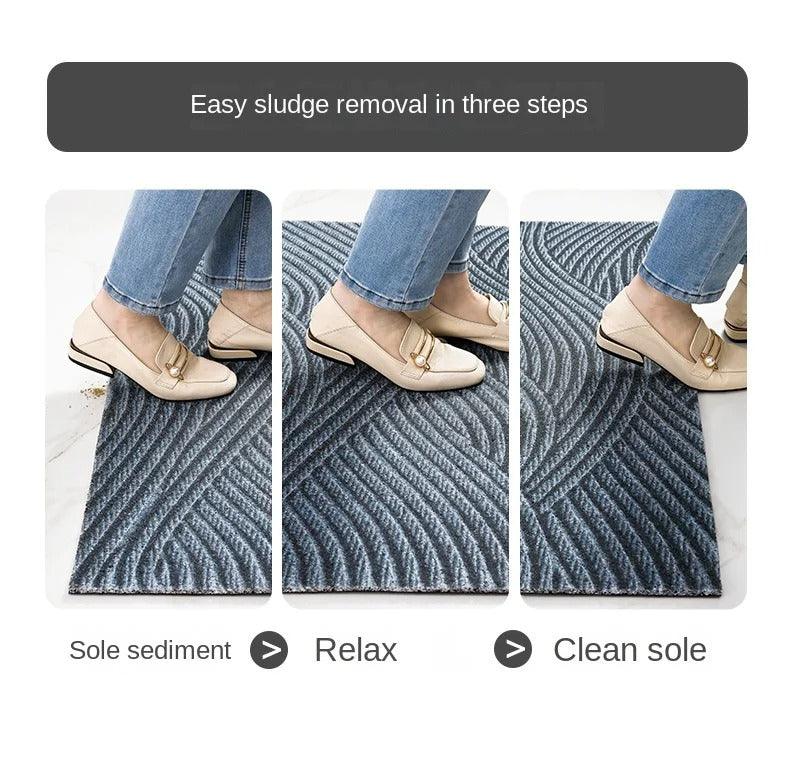 Lisslune | Modern, Nordic-style PVC doormat │ Non-slip doormat for the entrance area │ Sand-removing foot mat