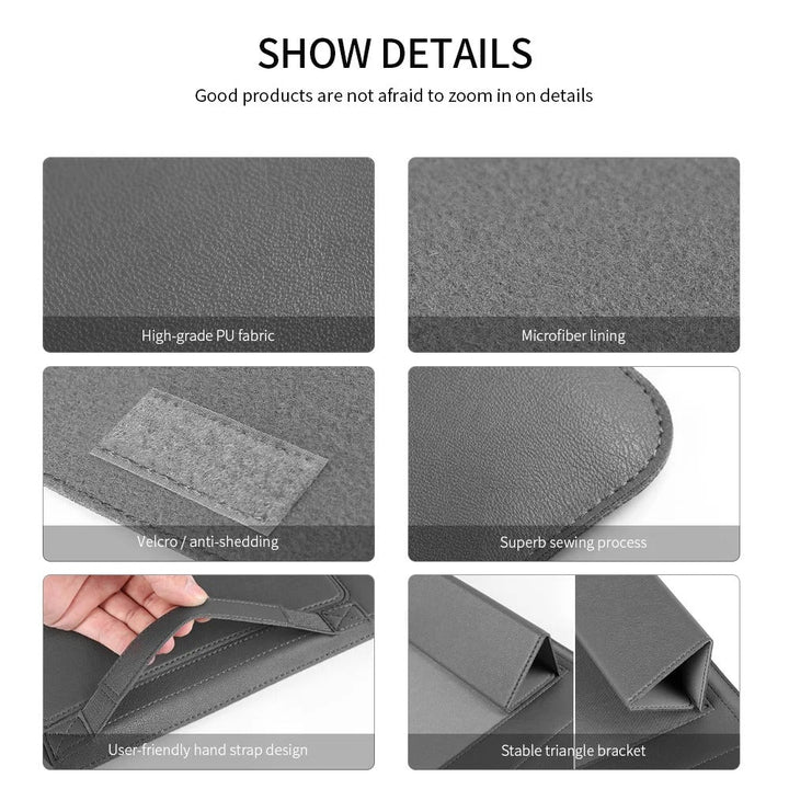 Lisslune | 4-in-1 Laptop Sleeve - Slim Protective Case with Stand Function