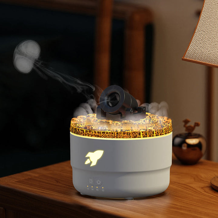 Lisslune | Cannon Humidifier Aroma Diffuser Water Mist Night Light Lava Perfect Gift