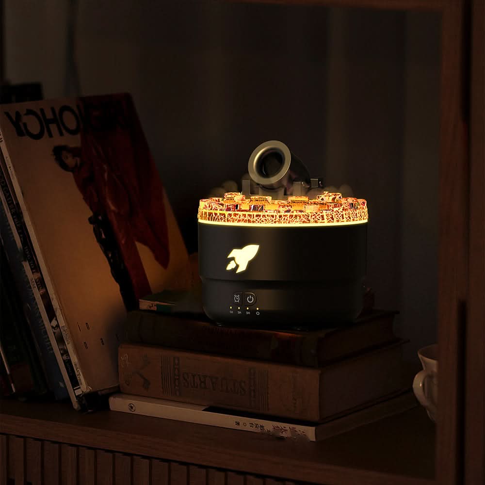 Lisslune | Lava Cannon Humidifier Aroma Diffuser with Mist Night Light