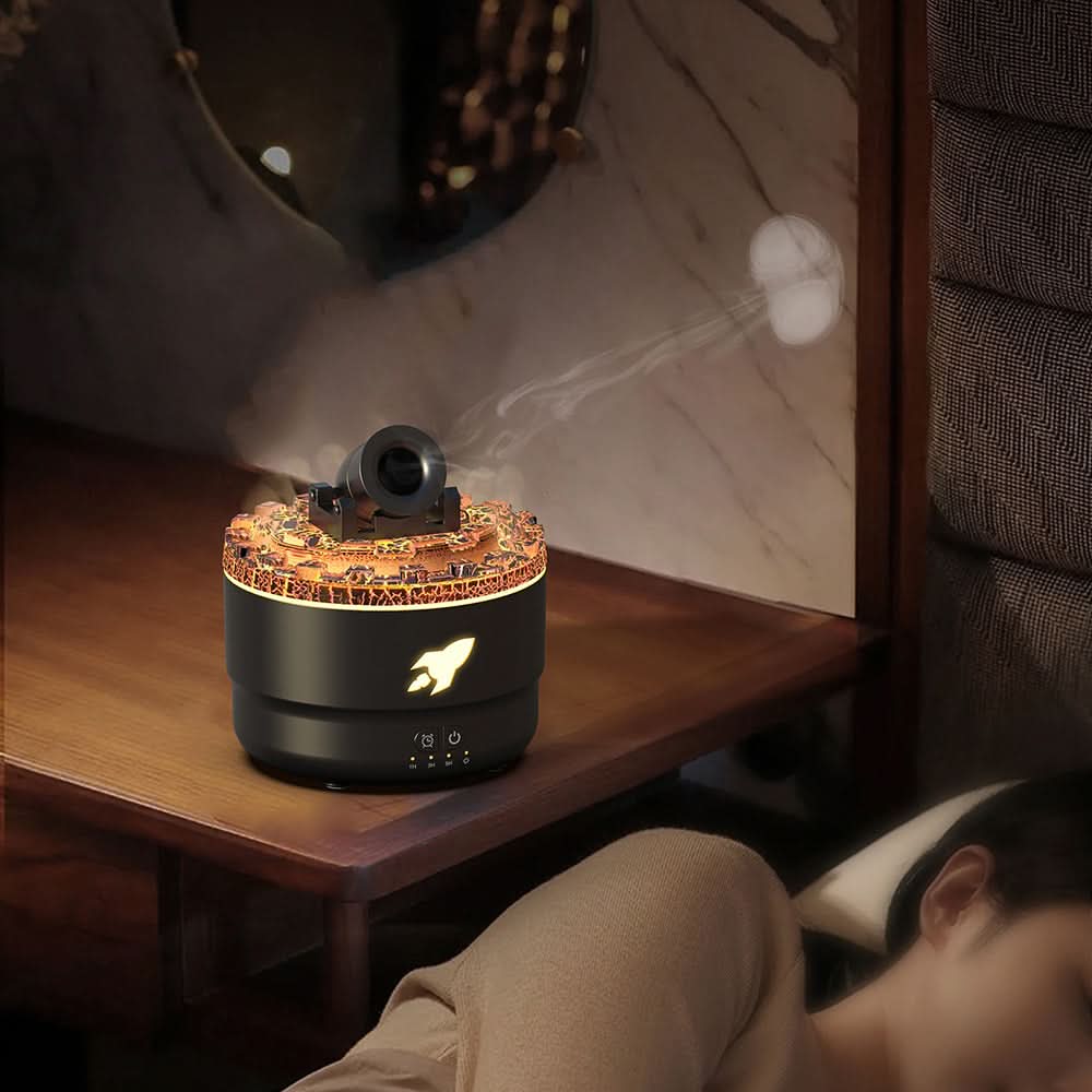 Lisslune | Lava Cannon Humidifier Aroma Diffuser with Mist Night Light
