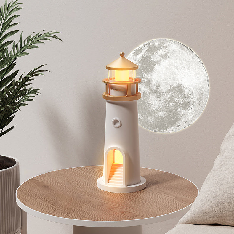 Lisslune | Lighthouse Speaker Bluetooth Lamp Moon Shadow Ambient Light Best Gift