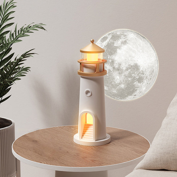 Lisslune | Lighthouse Speaker Bluetooth Lamp Moon Shadow Ambient Light Best Gift
