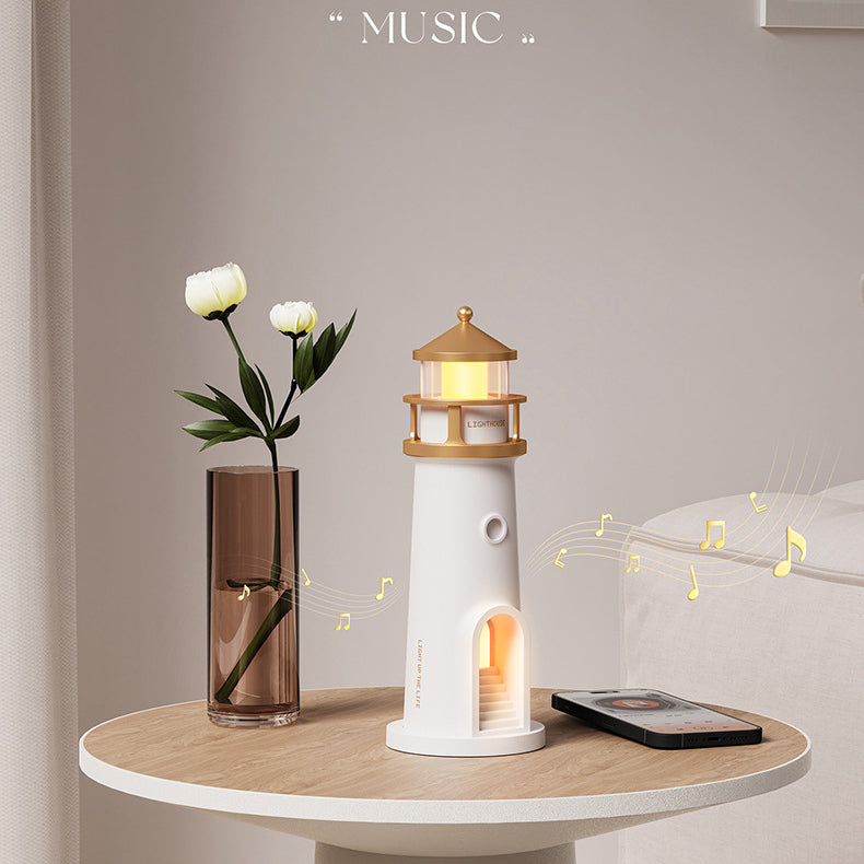 Lisslune | Lighthouse Speaker Bluetooth Lamp Moon Shadow Ambient Light Best Gift
