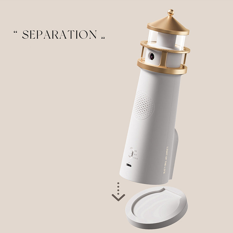 Lisslune | Lighthouse Speaker Bluetooth Lamp Moon Shadow Ambient Light Best Gift