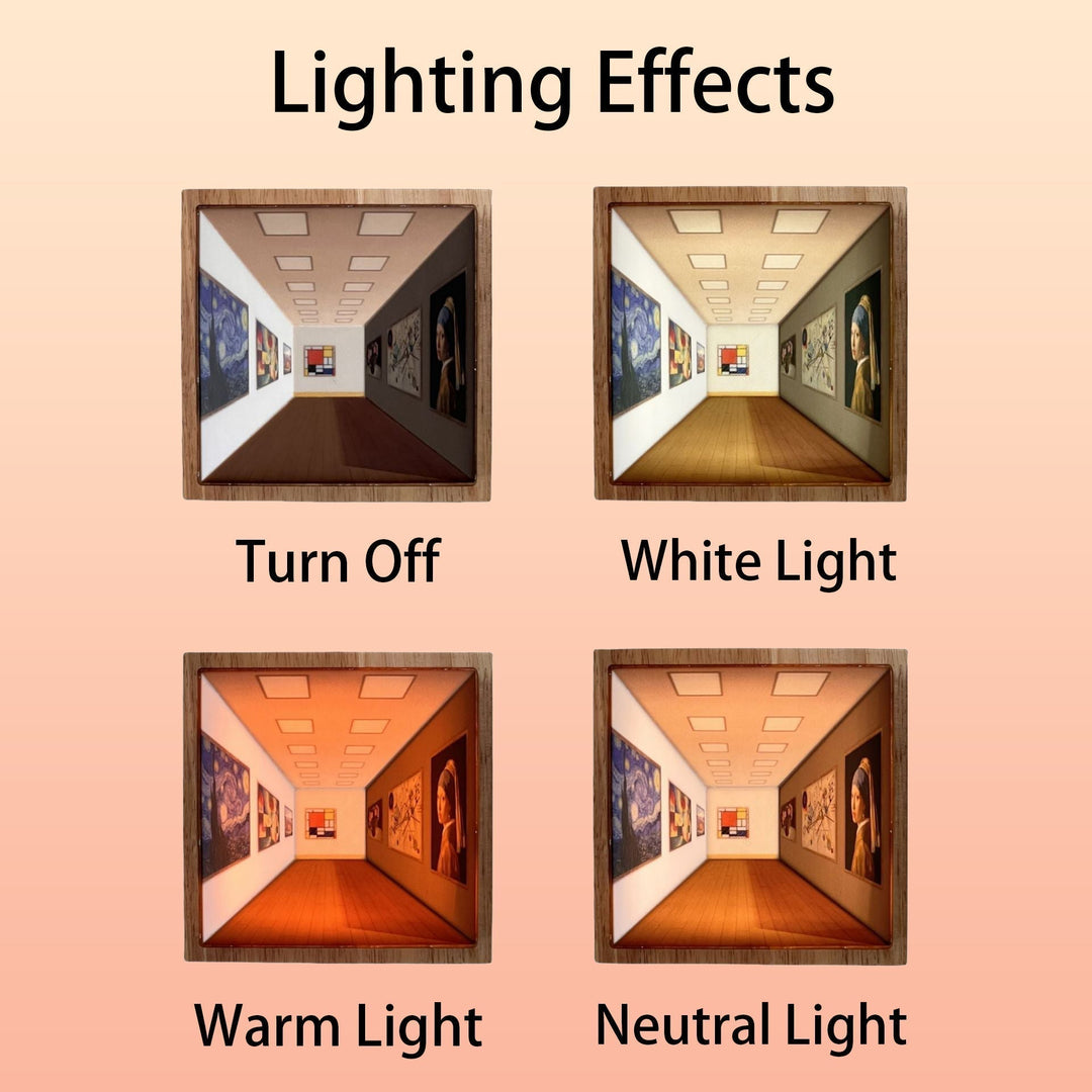 Lisslune | 3D Glasses-Free Gallery Optical Illusion Wall Lamp & Night Light