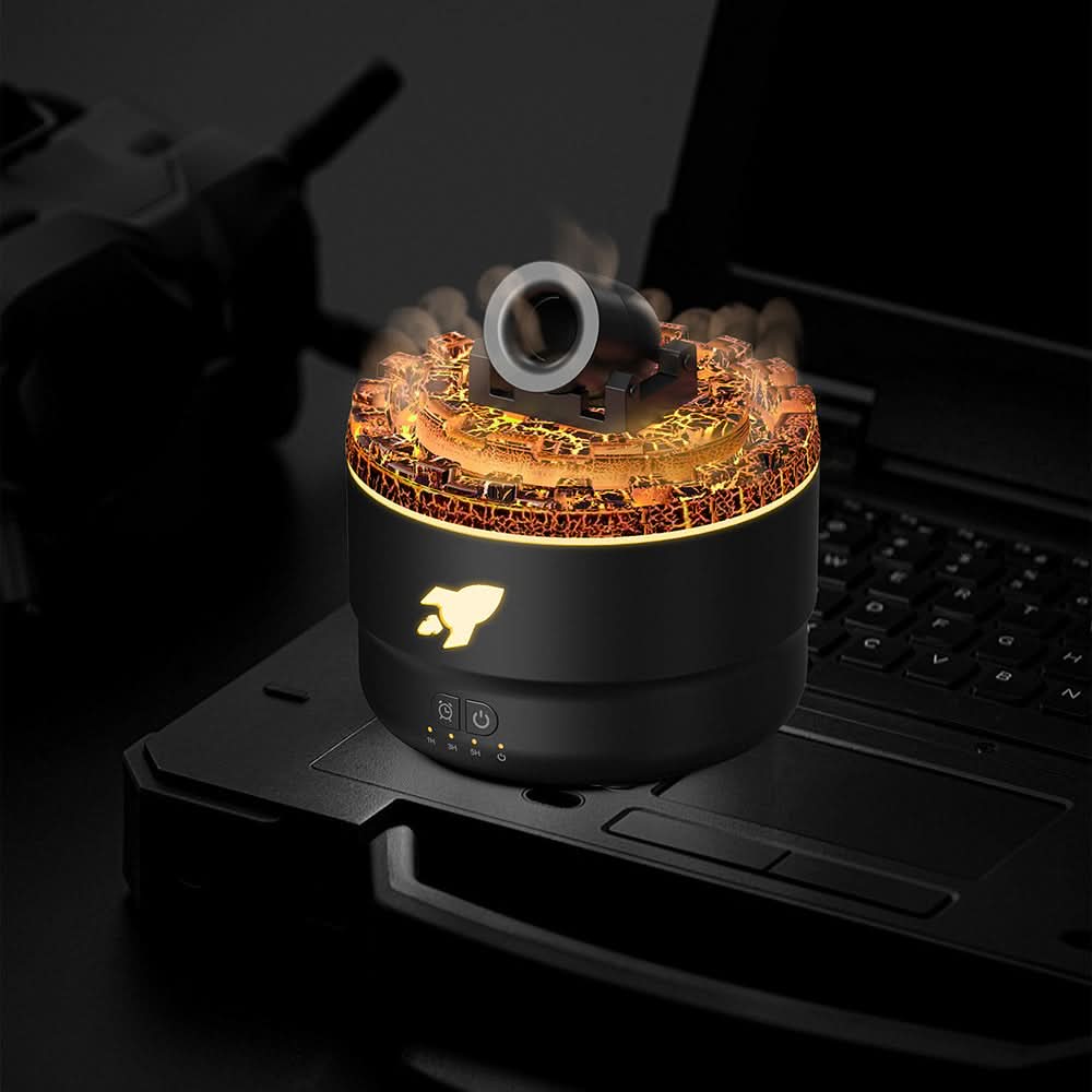 Lisslune | Lava Cannon Humidifier Aroma Diffuser with Mist Night Light