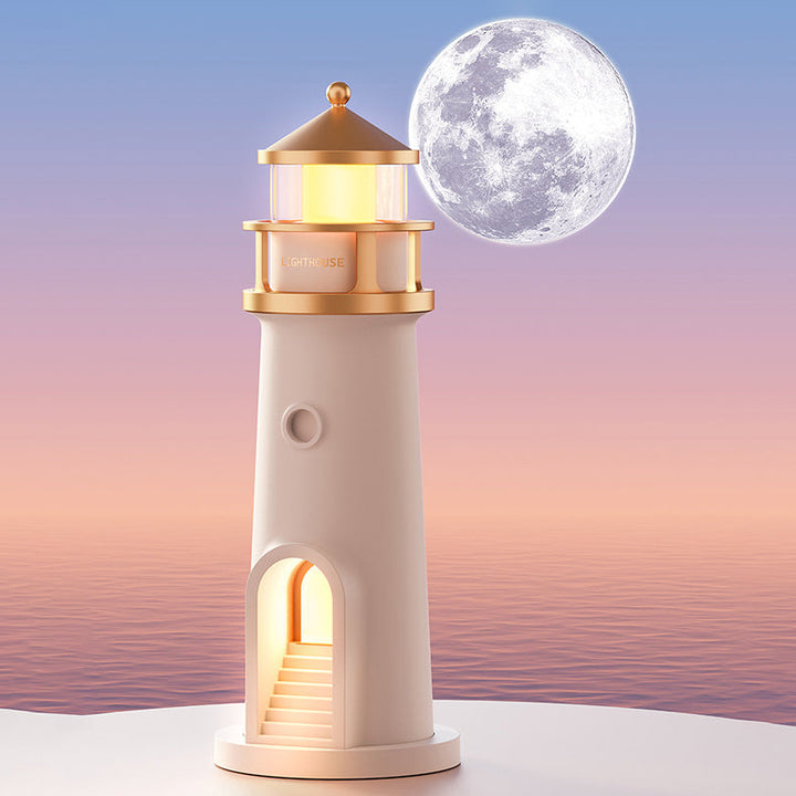 Lisslune | Lighthouse Speaker Bluetooth Lamp Moon Shadow Ambient Light Best Gift