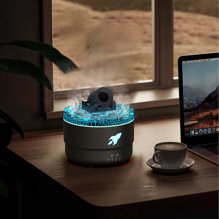 Lisslune | Cannon Humidifier Aroma Diffuser Water Mist Night Light Lava Perfect Gift