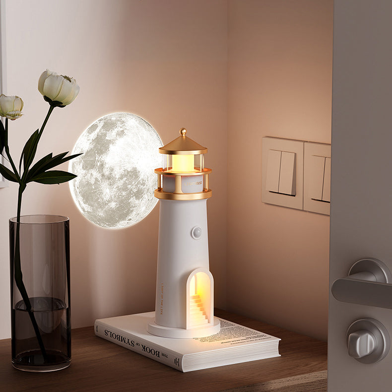 Lisslune | Lighthouse Speaker Bluetooth Lamp Moon Shadow Ambient Light Best Gift