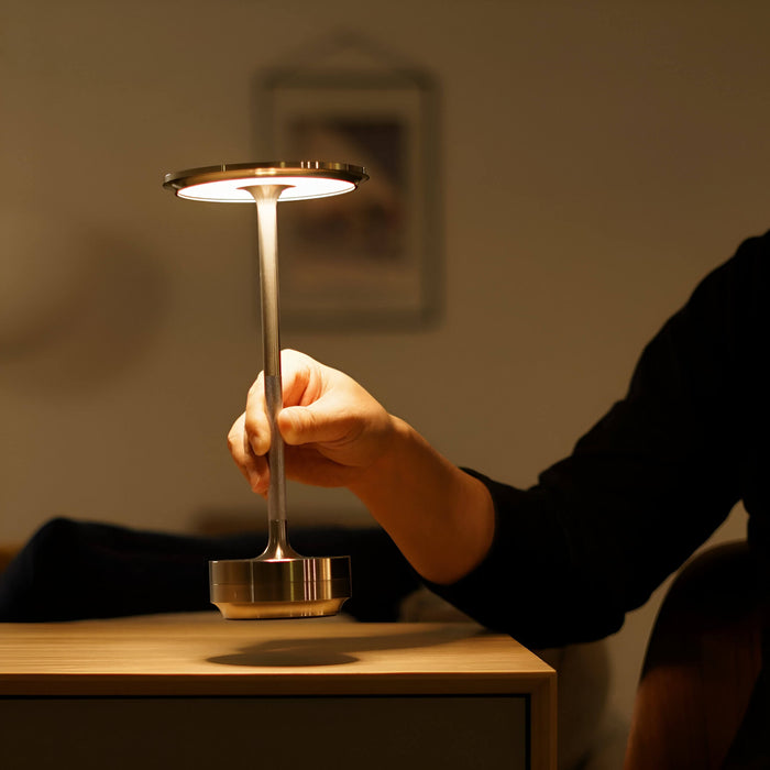 Lisslune | Wireless | Rechargeable Touch-Control LED Table Lamp for Elegant Ambient Light