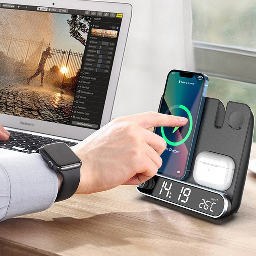 Lisslune | 3 in 1 wireless charger Alarm clock