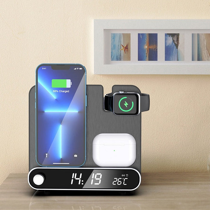 Lisslune | 3 in 1 wireless charger Alarm clock