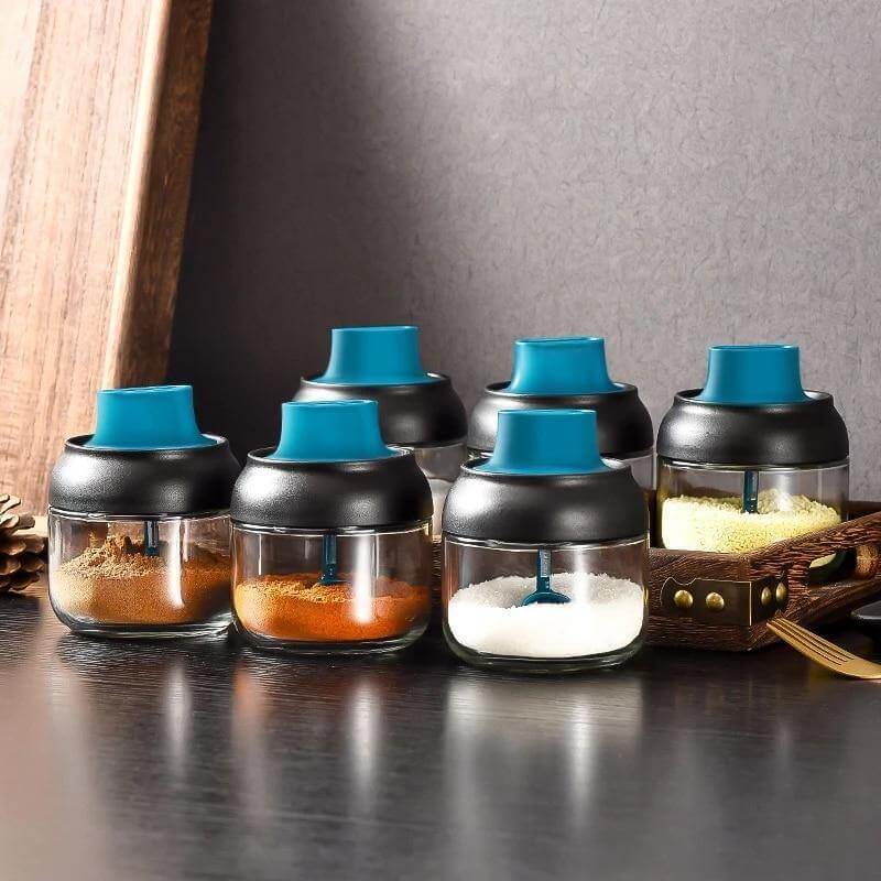 Lisslune | Salt and Pepper Seasoning Organizer Spice Jars