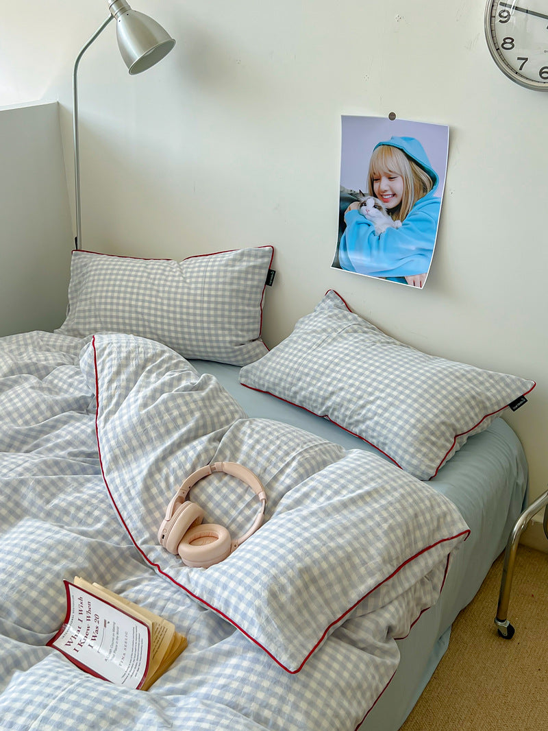 Rynx Japanese Cozy Checked Bedding Set