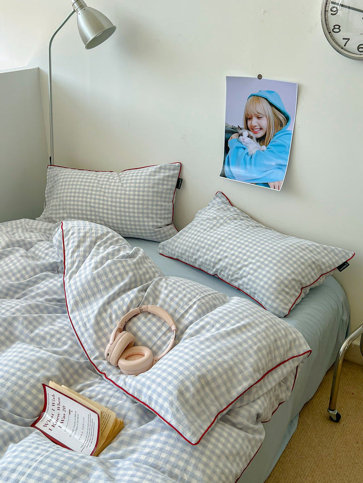 Rynx Japanese Cozy Checked Bedding Set