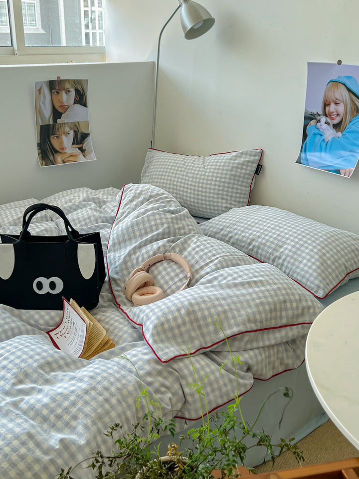 Rynx Japanese Cozy Checked Bedding Set