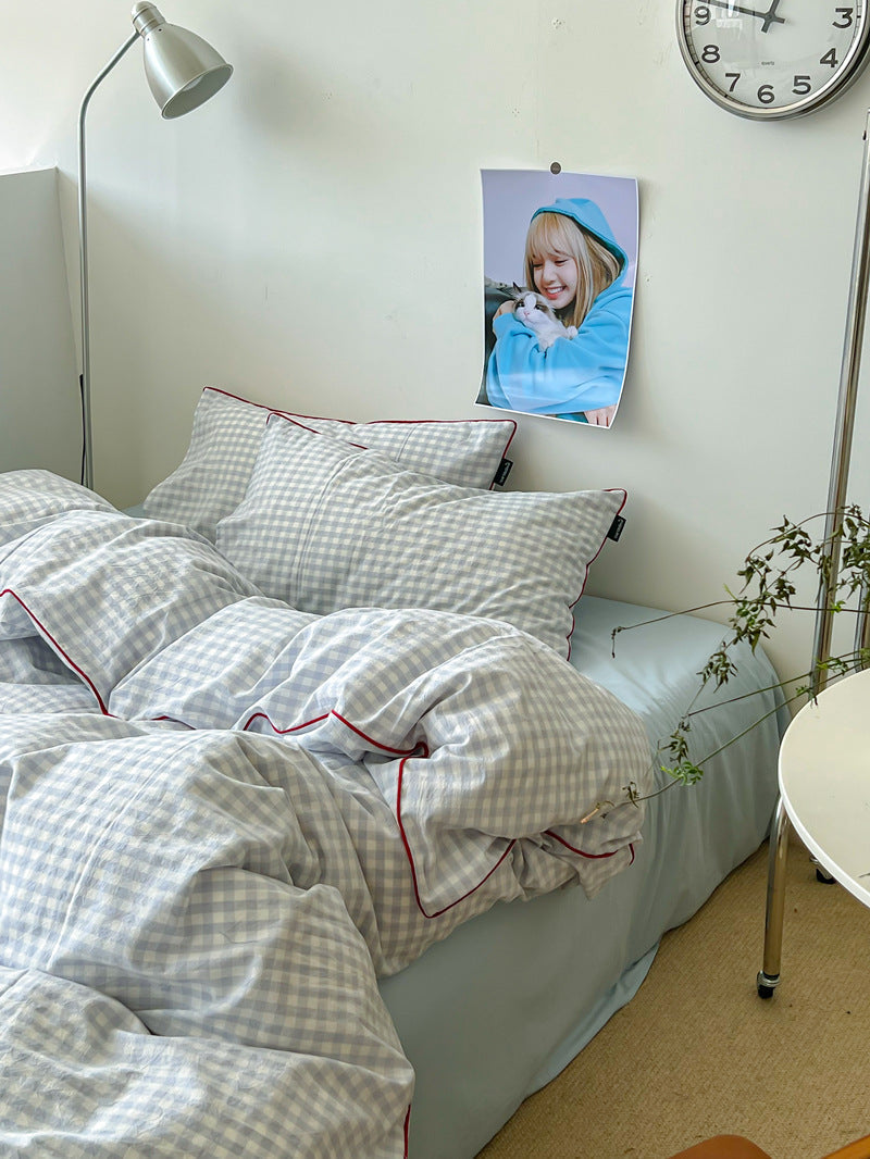 Rynx Japanese Cozy Checked Bedding Set