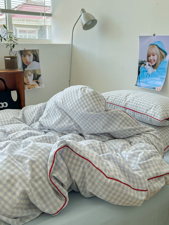 Rynx Japanese Cozy Checked Bedding Set