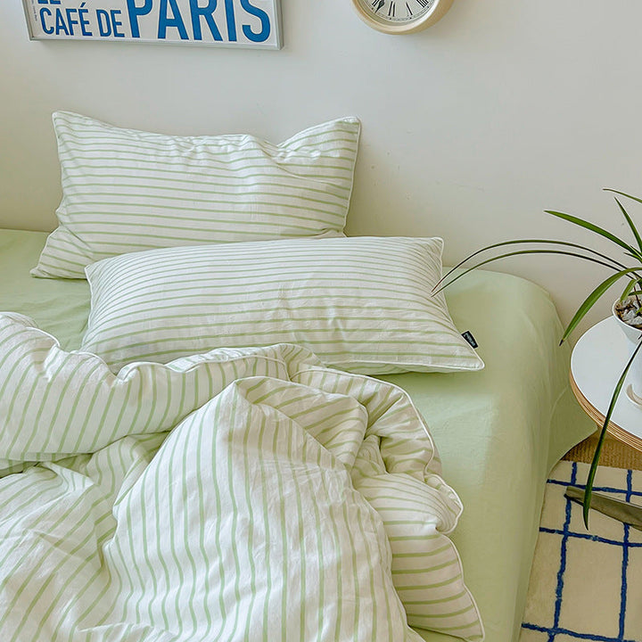 Rynx Refreshing Stripes Lime Green Bed Linen Set