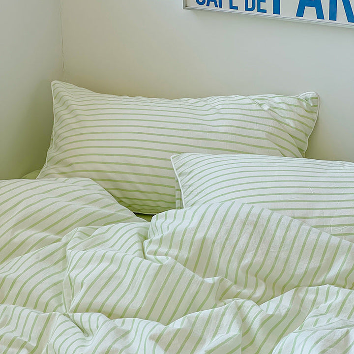 Rynx Refreshing Stripes Lime Green Bed Linen Set
