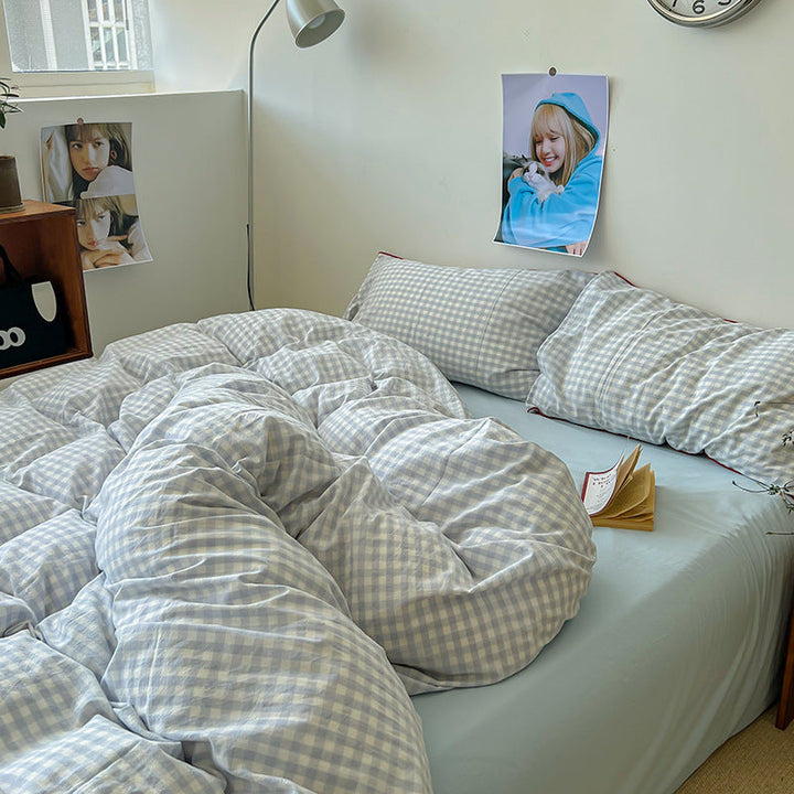 Rynx Japanese Cozy Checked Bedding Set