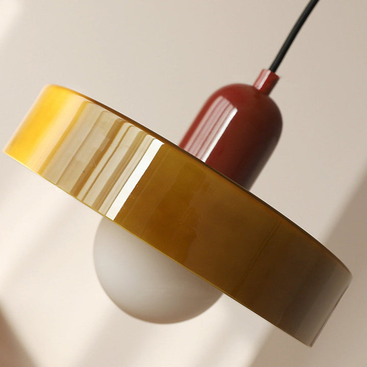 Lisslune | Coloured Glass Pendant Light – Elegant Bauhaus-Style Hanging Lamp for Living Room & Dining Area