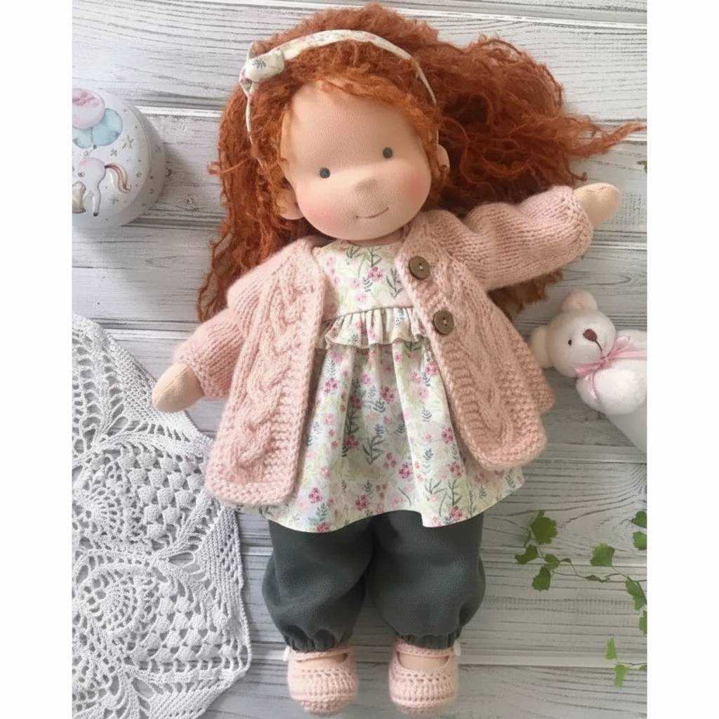 Lisslune | Handcrafted Cotton Waldorf Doll for Creative Play