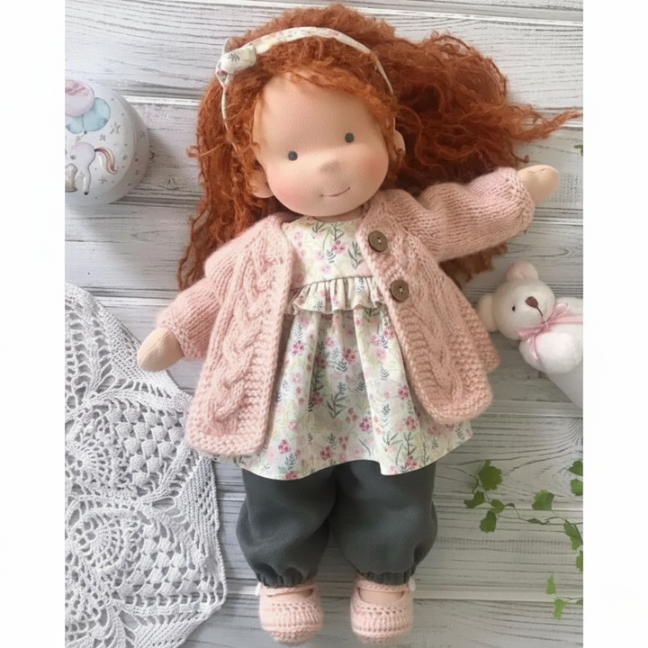Lisslune | Handcrafted Cotton Waldorf Doll for Creative Play