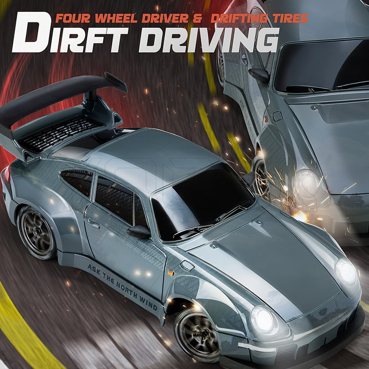 Lisslune | Ultimate 1:24 RC Drift Car with LED Wheels – Rechargeable 4WD Racing Toy