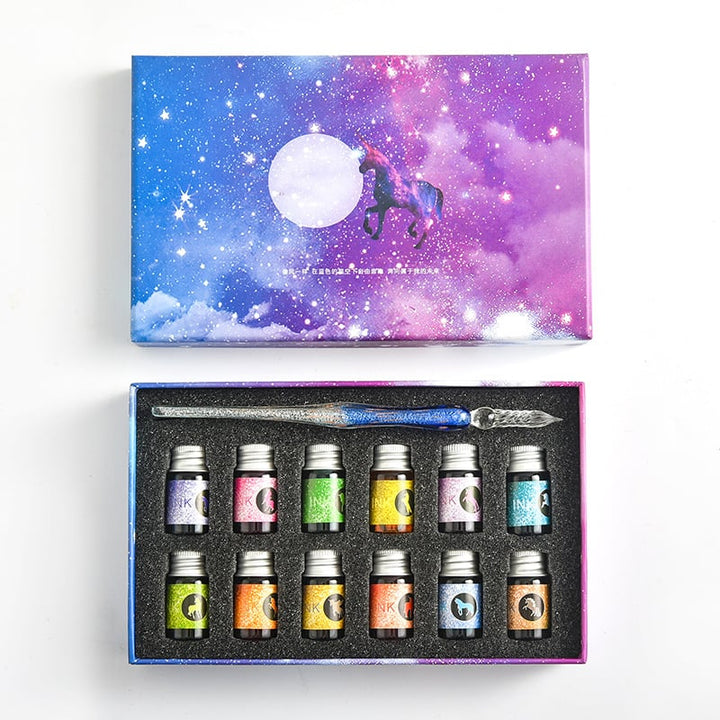 Lisslune | Calligraphy Glass Dip Pen Ink Set