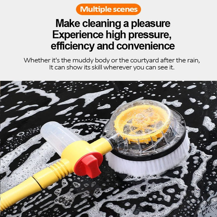 Lisslune | TurboBrush 360 Car Wash Brush – Rotating Brush with Soap Dispenser & Extension Pole