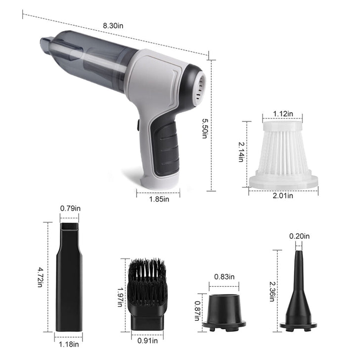 Lisslune | High-Power Wireless Handheld Vacuum for Car and Home