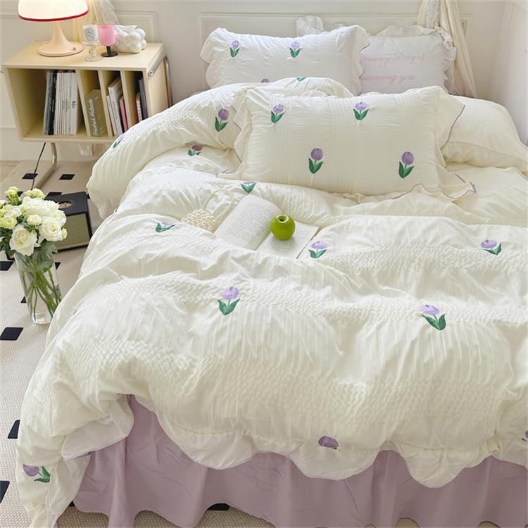 Rynx Coquette Room Tulip Ruffle Bedding Set