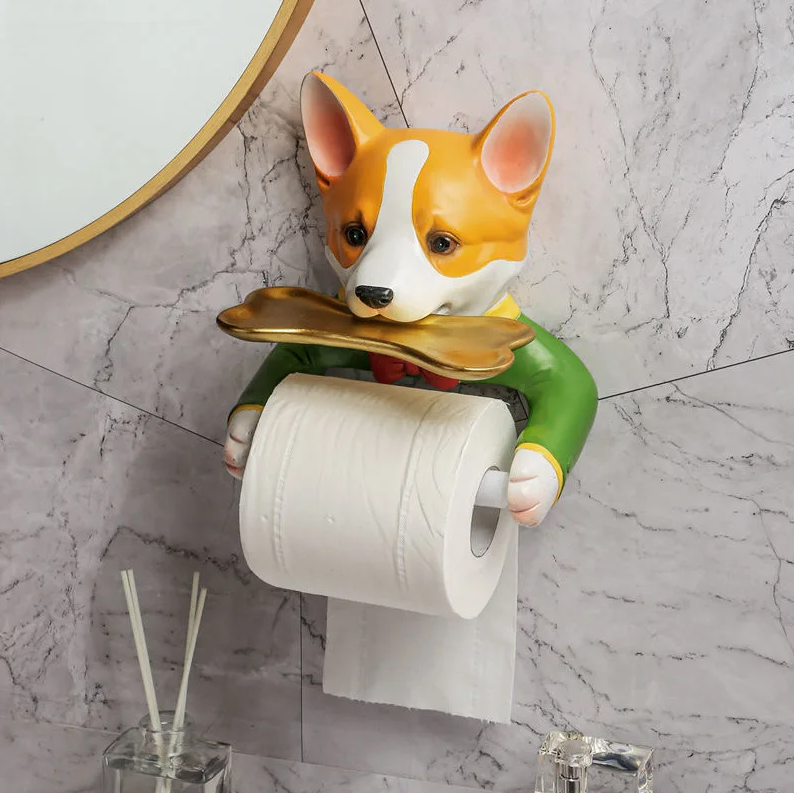 Lisslune | RollRover – Elaborate dog toilet roll holder with shelf