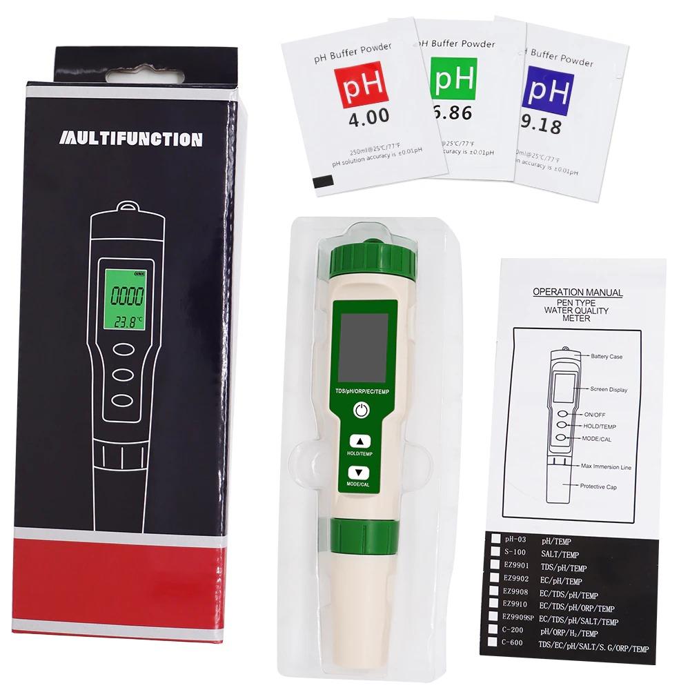 Lisslune | Digital PH Meter Multifunction 5 in 1 PH/TDS/EC/ORP/Temperature Meter