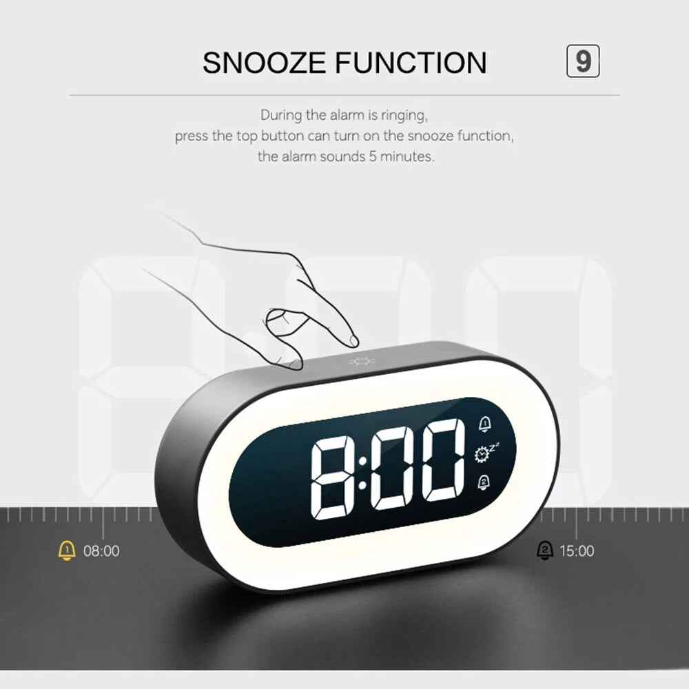 Lisslune | Digital Alarm Clock with Nightlight – Lumino