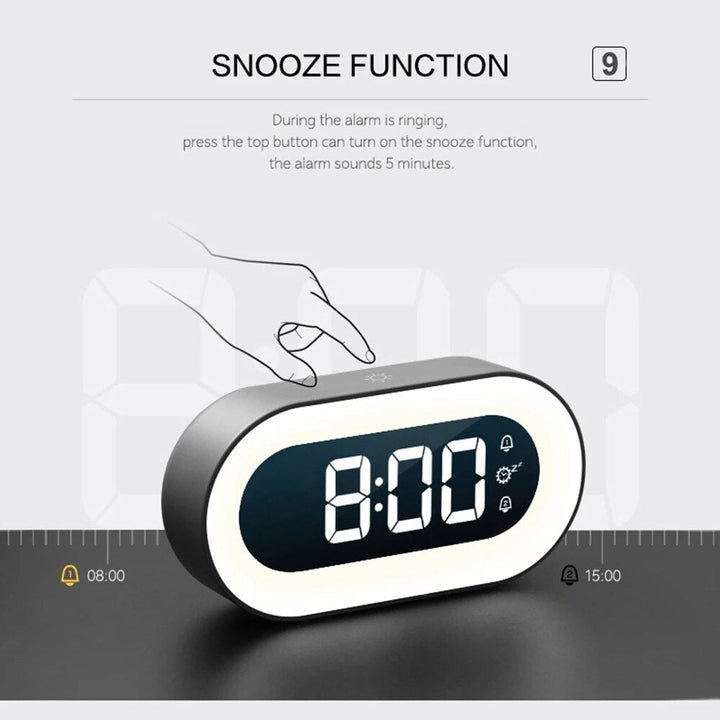 Lisslune | Digital Alarm Clock with Nightlight – Lumino