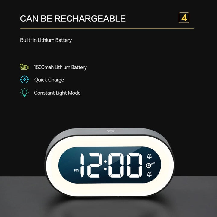 Lisslune | Digital Alarm Clock with Nightlight – Lumino