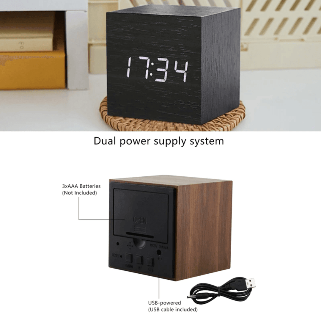 Lisslune | Digital Wood LED Clock