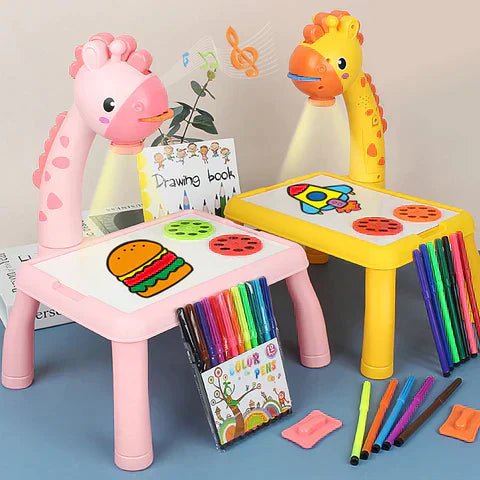 Lisslune | DinoDraw Deluxe Drawing Board – Reusable Art Station for Kids – Creative and Educational Fun