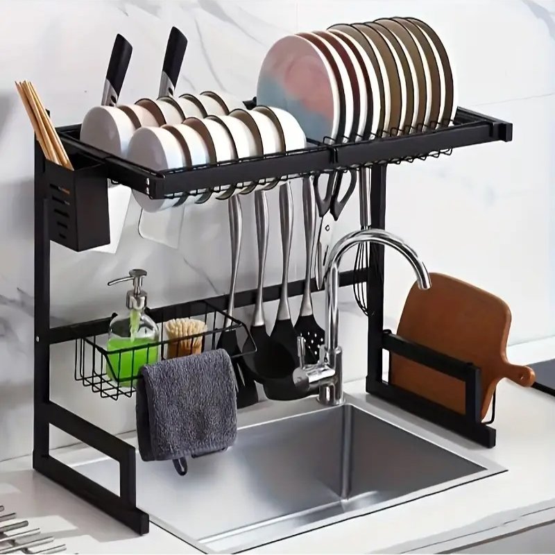 Lisslune | Adjustable Sink Dish Drying Rack - Custom Fit from 24" to 26"