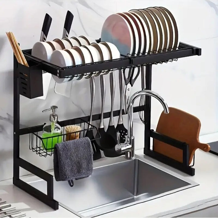 Lisslune | Adjustable Sink Dish Drying Rack - Custom Fit from 24" to 26"