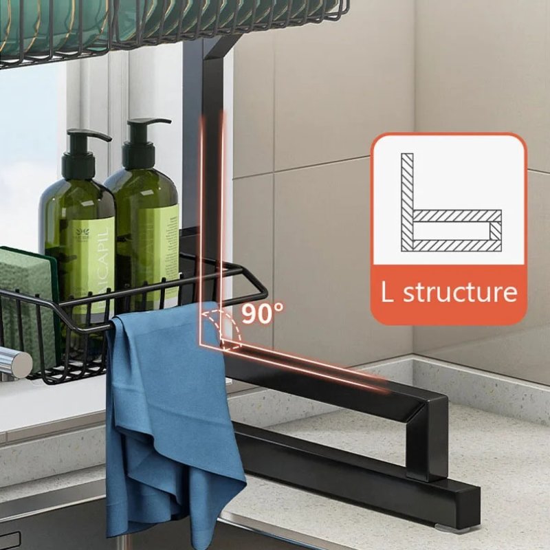 Lisslune | Adjustable Sink Dish Drying Rack - Custom Fit from 24" to 26"