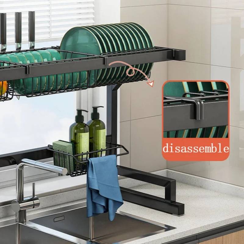 Lisslune | Adjustable Sink Dish Drying Rack - Custom Fit from 24" to 26"