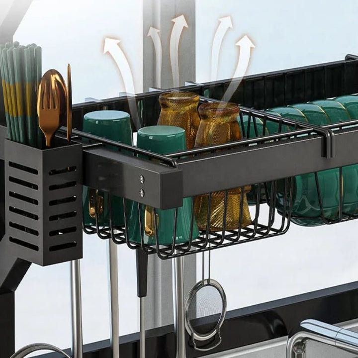 Lisslune | Adjustable Sink Dish Drying Rack - Custom Fit from 24" to 26"