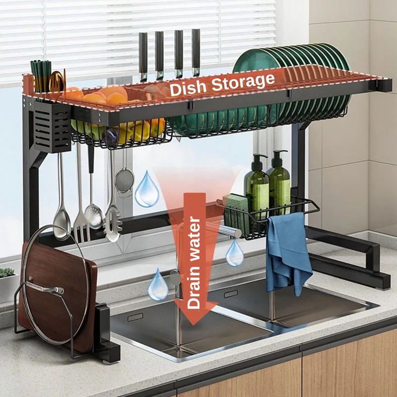 Lisslune | Adjustable Sink Dish Drying Rack - Custom Fit from 24" to 26"