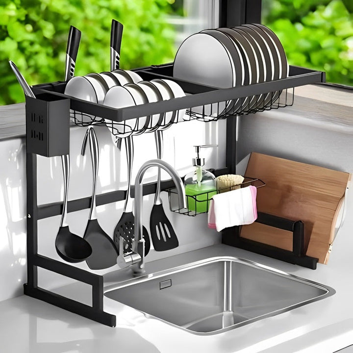 Lisslune | Adjustable Sink Dish Drying Rack - Custom Fit from 24" to 26"