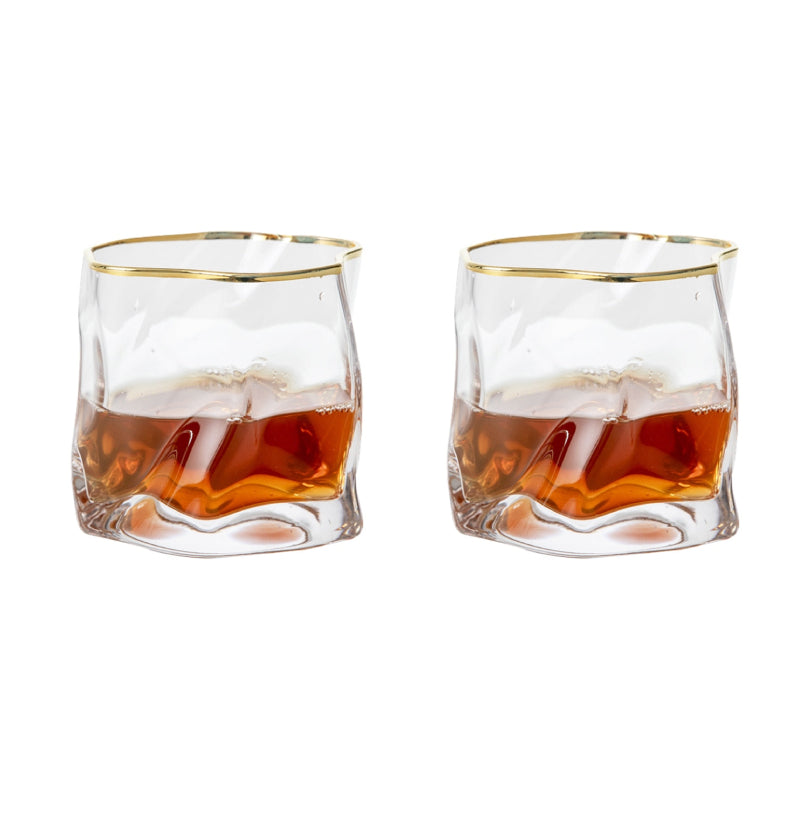 Lisslune | Distorted Texture Whisky Glass Set
